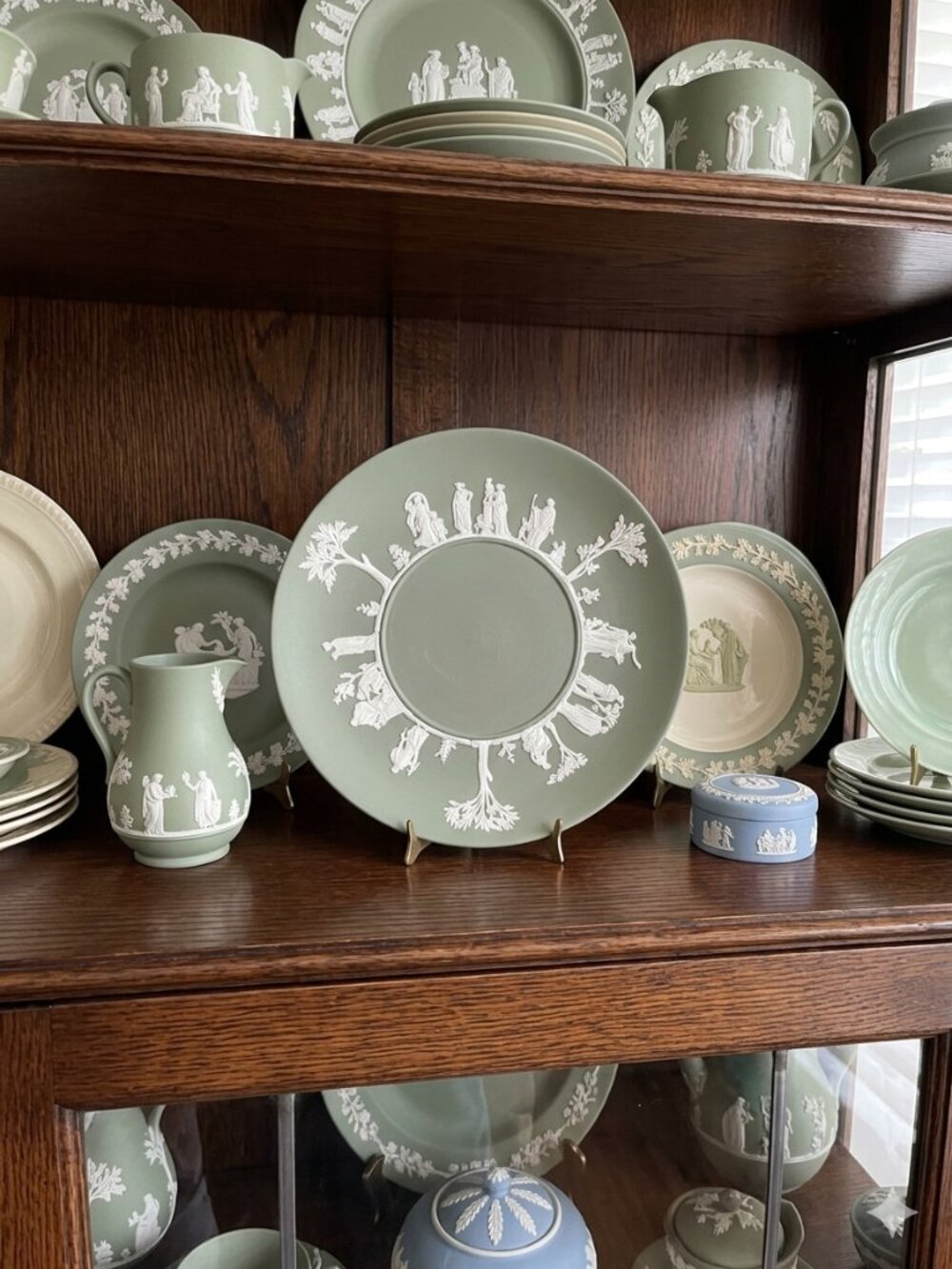 Wedgwood Jasperware Sage Green Large Plate